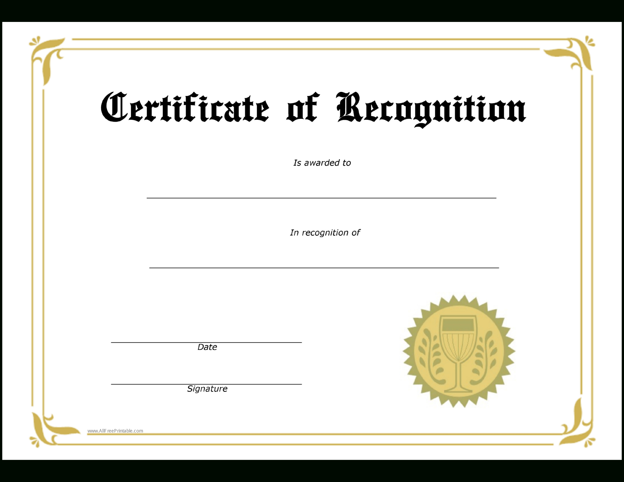 Student Recognition Award Template | Templates At Allbusinesstemplates Pertaining To Winner Certificate Template