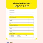 Student Report Card Template – Illustrator, Psd | Template Regarding Summer School Progress Report Template