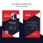Stylish Red Id Card Design Template Psd File | Premium Download Throughout Id Card Design Template Psd Free Download