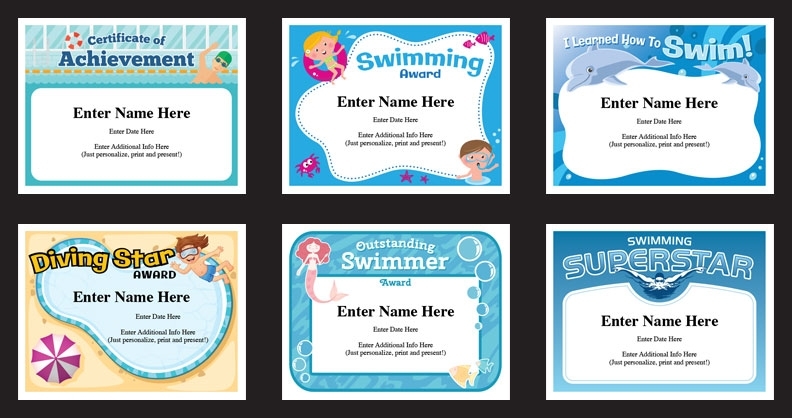 Swim Certificates | Swimming Award Templates | Swim Coach Regarding Swimming Certificate Templates Free