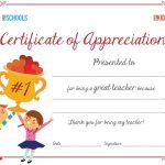 Teacher Appreciation Certificate | Parenting For Best Teacher Certificate Templates Free
