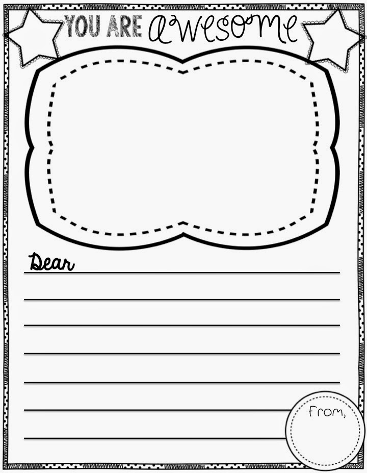 Teacher Deals And Dollar Steals!: Star Of The Week Dollar Steal Pertaining To Blank Letter Writing Template For Kids
