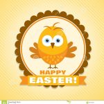 Template Easter Greeting Card, Chick, Vector Stock Vector throughout Easter Chick Card Template