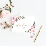 Thank You Cards Wedding Template, Colors And Text Fully Editable, Blush For Template For Wedding Thank You Cards