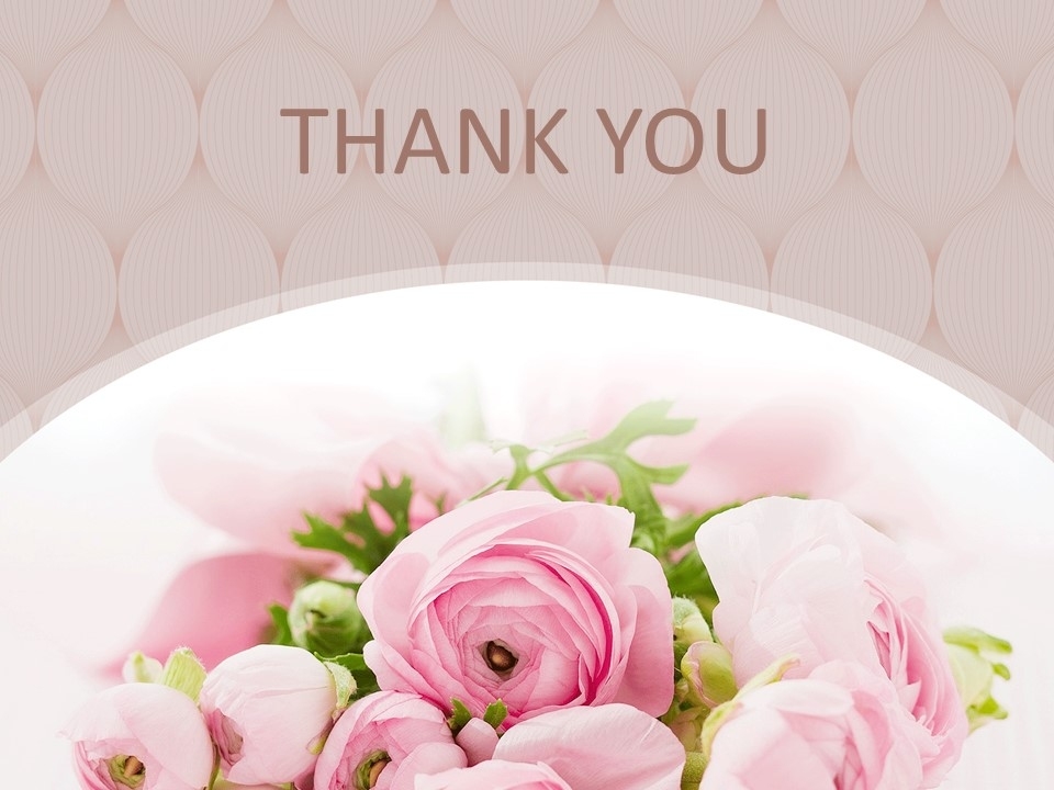 Thank You Images With Flowers For Ppt / Thank You Cards For Teachers With Powerpoint Thank You Card Template