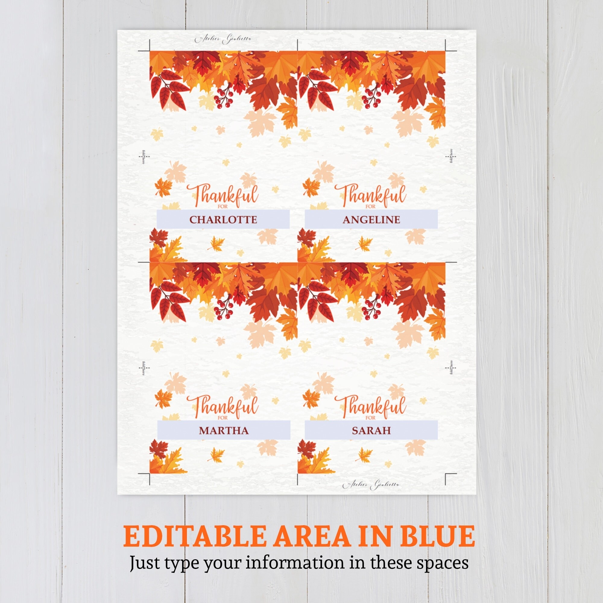 Thanksgiving Place Card Printable Friendsgiving Place Card | Etsy In Thanksgiving Place Card Templates