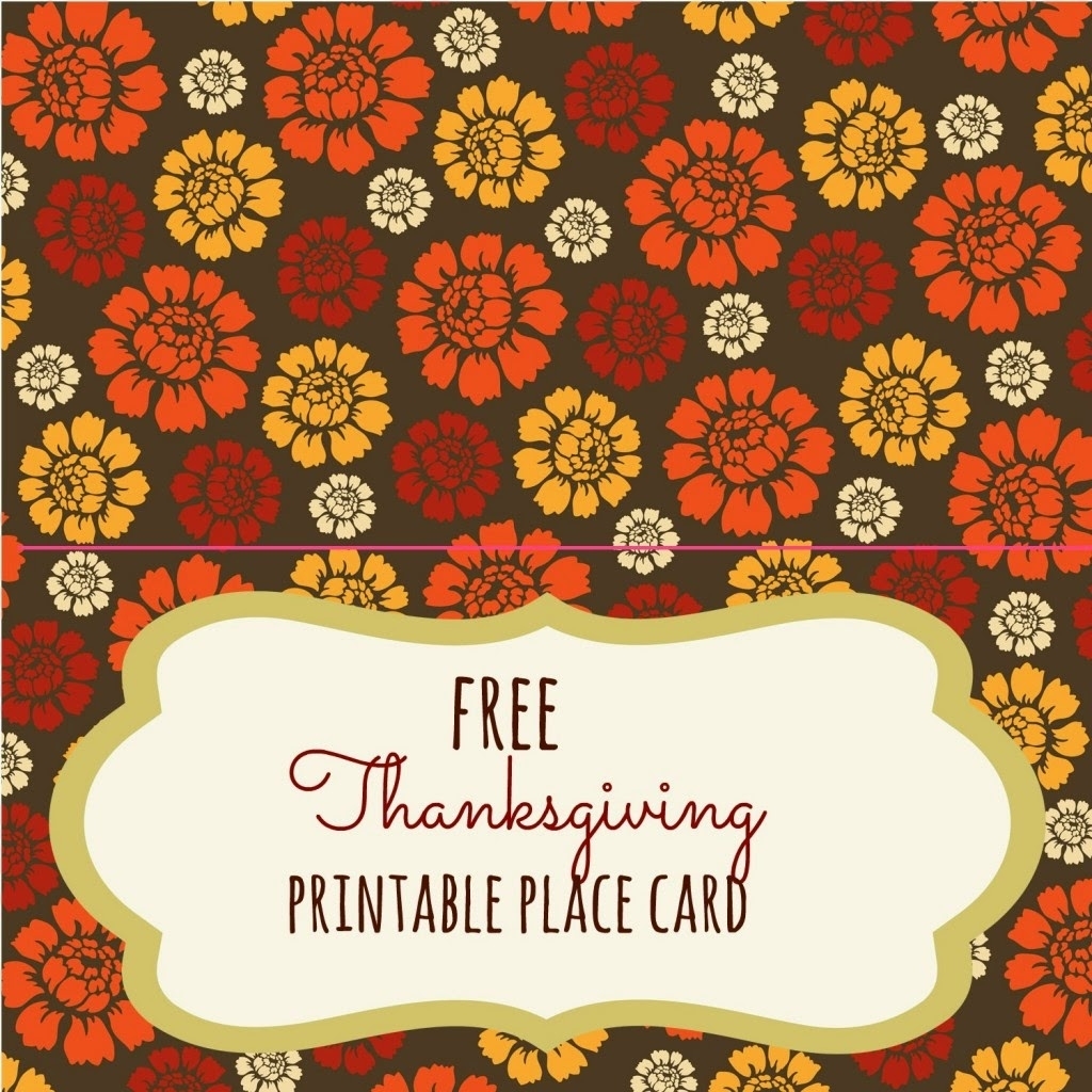 Thanksgiving Place Setting Cards - Printables And Diys Within Thanksgiving Place Card Templates