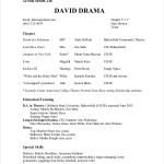 Theater Resume Template - 8+ Free Word, Pdf Documents Download | Free regarding Theatrical Resume Template Word