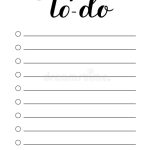 To Do List Planner Template. Daily Planner Page. Lined Paper Sheet Inside Blank To Do List Template