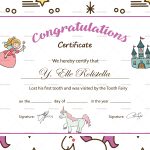 Tooth Fairy Congratulation Certificate Design Template In Psd, Word With Regard To Congratulations Certificate Word Template
