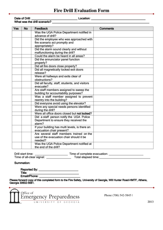 Top 8 Fire Drill Report Form Templates Free To Download In Pdf Format Within Emergency Drill Report Template