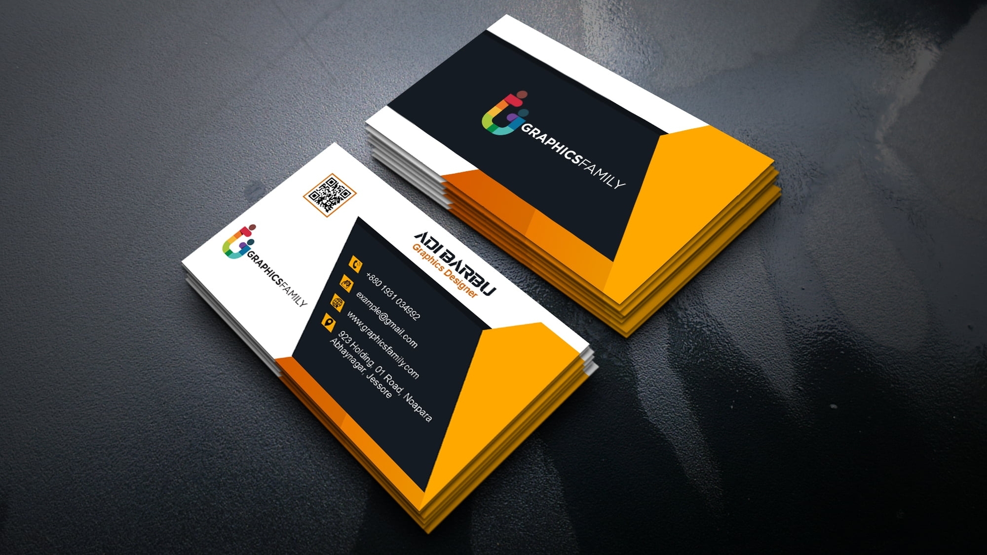 Top Quality Modern Business Card Template – Graphicsfamily In Buisness Card Templates