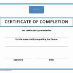 Training Certificate Of Completion Pertaining To Certificate Of Completion Word Template