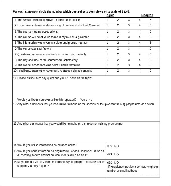 Training Survey Template - 10+ Free Word, Excel, Pdf Documents Download Throughout Training Feedback Report Template