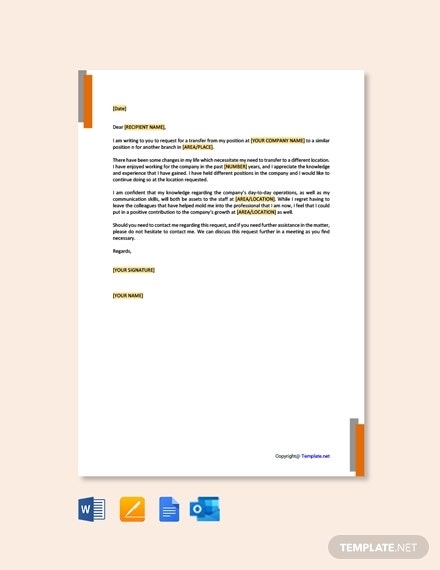 Transfer Request Letter From One Branch To Another Template | Google Regarding Another Word For Template