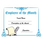 Transformative Printable Employee Of The Month Certificates | Tristan With Regard To Manager Of The Month Certificate Template