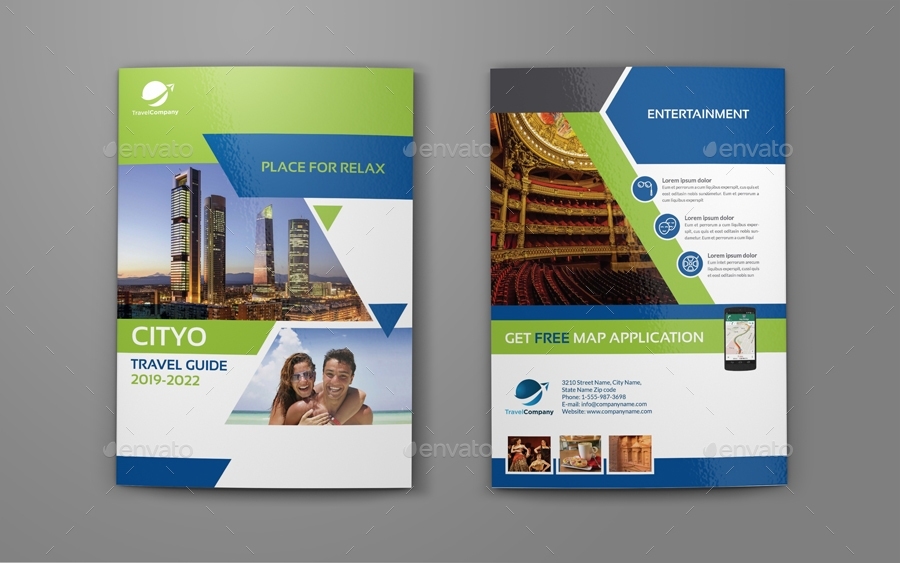 Travel Guide Bi Fold Brochure Template By Owpictures | Graphicriver With Regard To Travel Guide Brochure Template