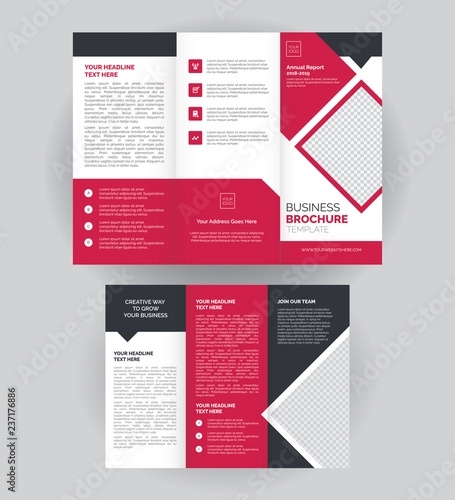 Tri Fold Corporate Brochure, Flyer Design Layout Template Front And Within Adobe Tri Fold Brochure Template