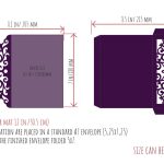 Tri Fold Pocket Wedding Invitation Cut Template Envelope A7 | Etsy Pertaining To Three Fold Card Template