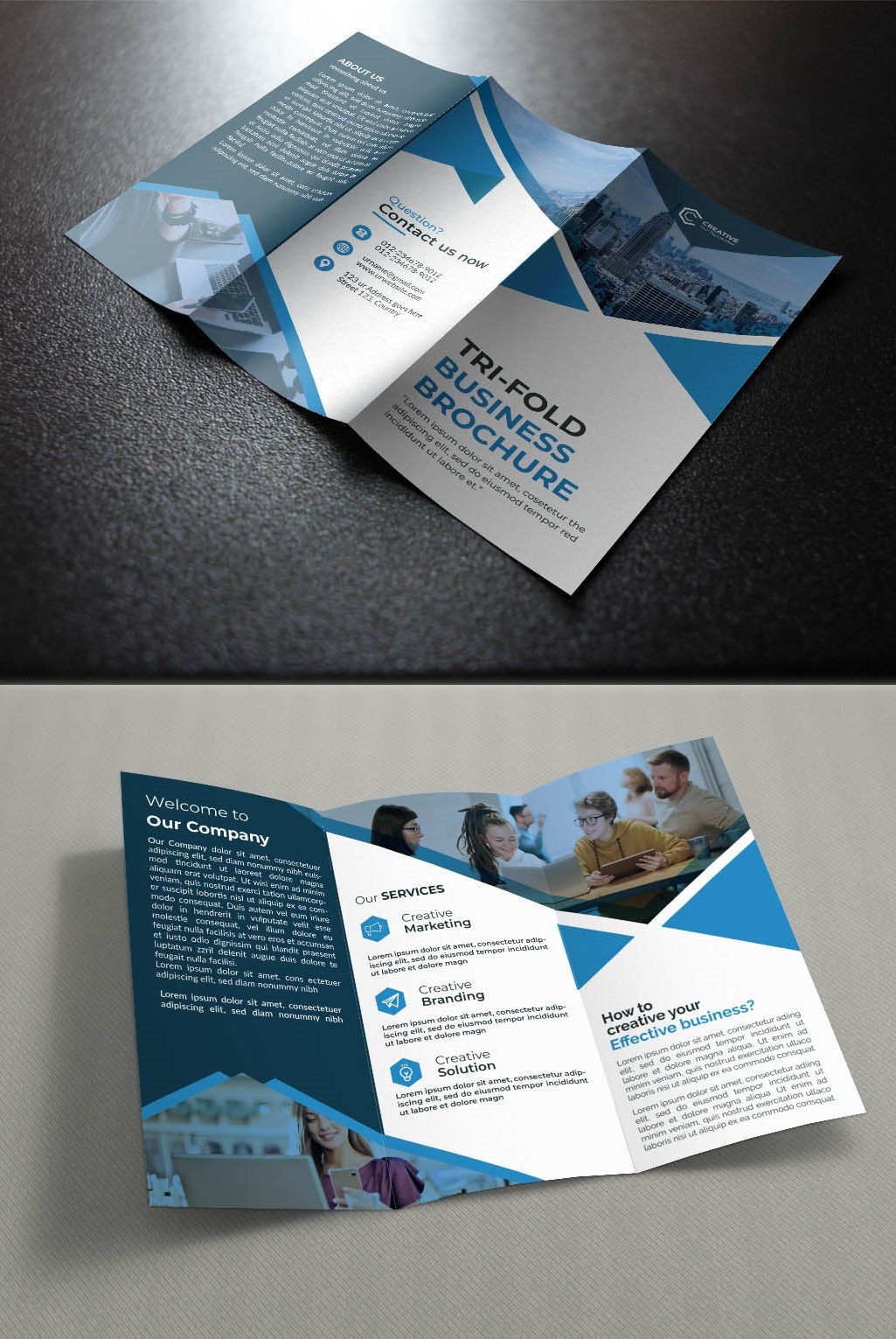 Trifold Brochure Template On Behance In Tri Fold Brochure Template Illustrator Free