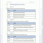 Troubleshooting Guide Template - Technical Writing Tools intended for It Issue Report Template
