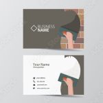 Trowel Plastering Modern Business Card. Facade Work Visiting Card Regarding Plastering Business Cards Templates