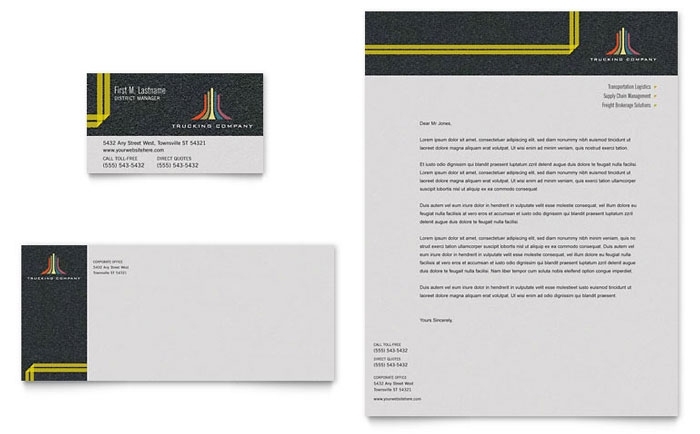 Trucking & Transport Business Card & Letterhead Template Design With Regard To Transport Business Cards Templates Free