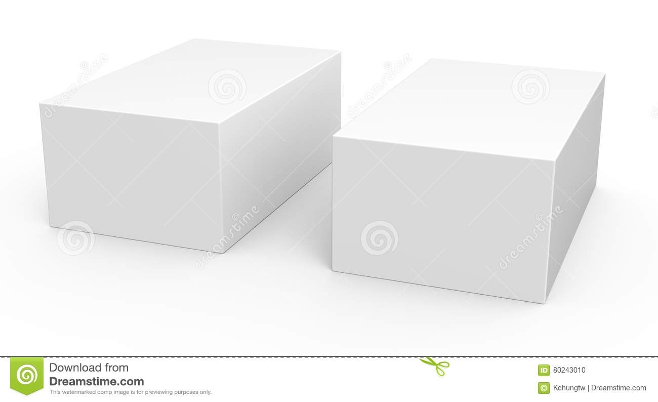 Two Blank Template Boxes Stock Illustration. Illustration Of Pack With Blank Packaging Templates