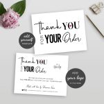 Typography Thank You Card Template - Minimalist Thank You Order Note throughout Thank You Note Cards Template