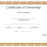 Unique Download Ownership Certificate Templates Editable Pertaining To Certificate Of Ownership Template