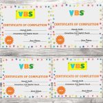 Vbs Vacation Bible School Certificate Of Completion Editable | Etsy Intended For Vbs Certificate Template