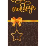 Vector Happy Holidays Text. Calligraphic Lettering Design Card Template Regarding Happy Holidays Card Template