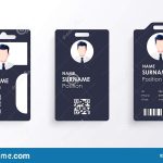 Vector Id Card Template With Clasp And Lanyard. Blue And White Color Pertaining To Conference Id Card Template