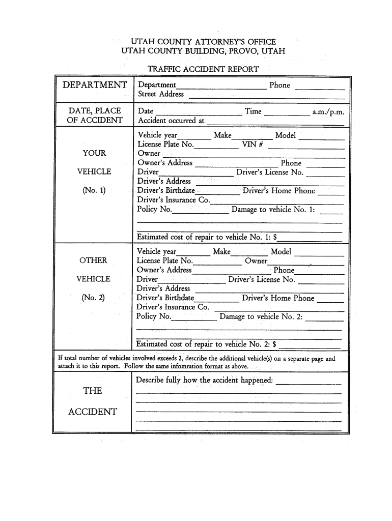 Vehicle Accident Report Form – Fill Out And Sign Printable Pdf Template Inside Motor Vehicle Accident Report Form Template
