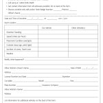 Vehicle Accident Report Form Template For Vehicle Accident Report Form Template
