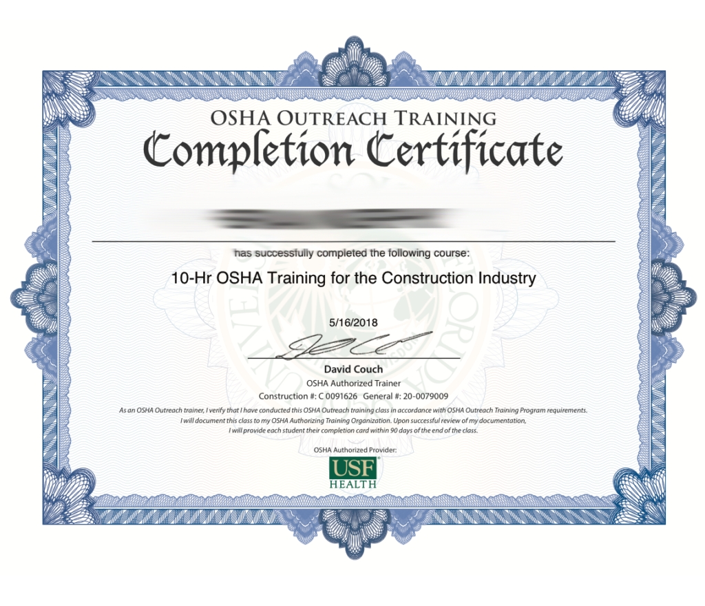 Verify Osha Certification | Tutore – Master Of Documents Regarding Osha 10 Card Template