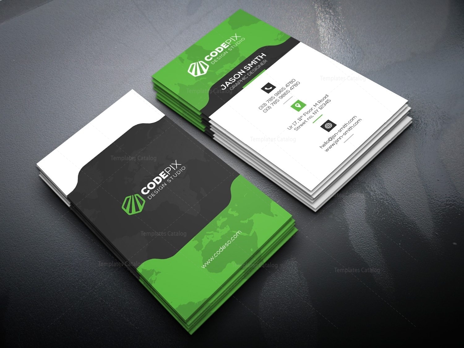 Vertical Business Card With Stylish Design 000521 - Template Catalog regarding Company Business Cards Templates