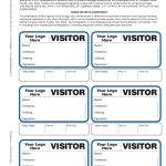 Visitor Agreement Badges With Sign-Out Option with Visitor Badge Template Word