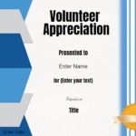 Volunteer Certificate Of Appreciation | Customize Online Then Print In Volunteer Award Certificate Template