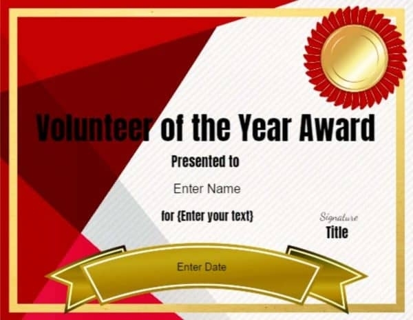 Volunteer Certificate Of Appreciation | Customize Online Then Print In Volunteer Certificate Template