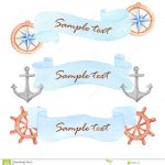 Watercolor Nautical Banner Stock Vector. Illustration Of Graphic – 55603170 With Nautical Banner Template