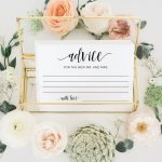 Wedding Advice Cards Template Rustic Advice Cards Marriage | Etsy Inside Marriage Advice Cards Templates