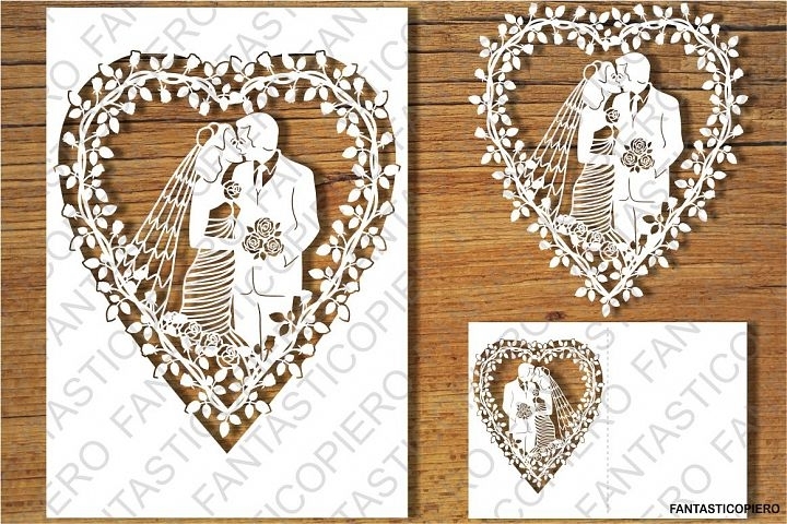Wedding Card Svg Files For Silhouette Cameo And Cricut. Throughout Free Svg Card Templates