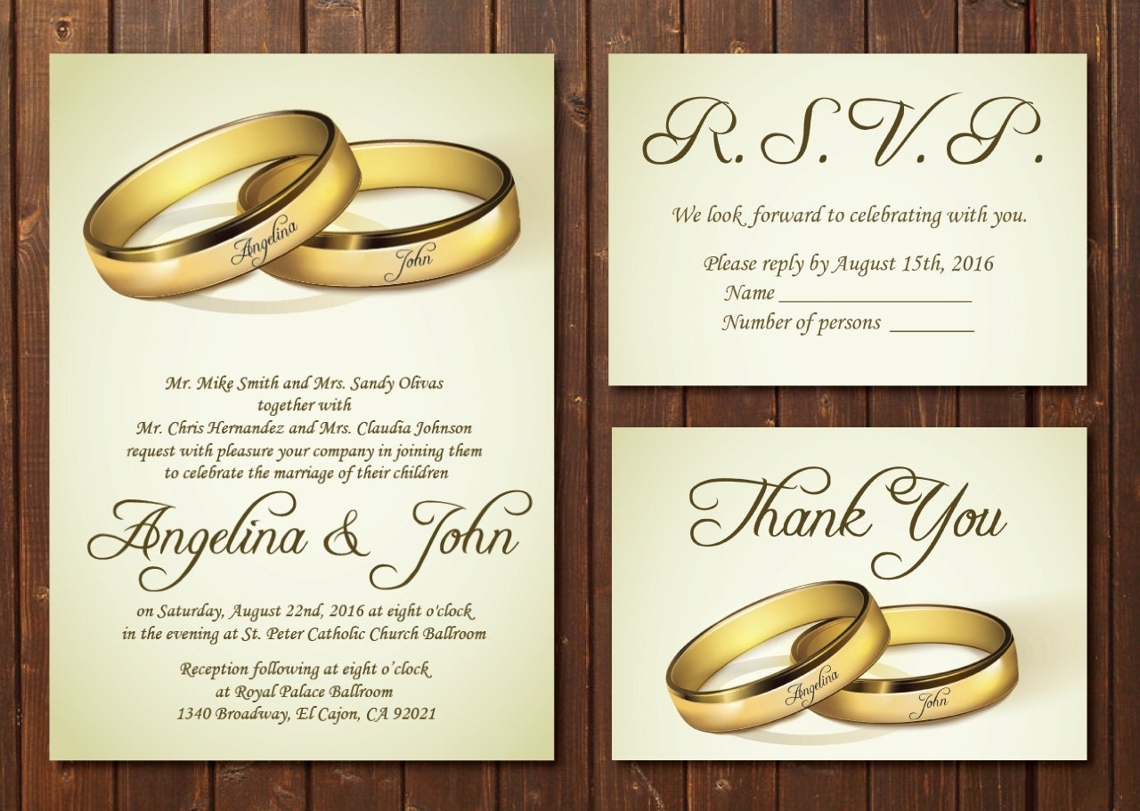 Wedding Invitation Printable Template/E Card Wedding | Etsy Inside Free E Wedding Invitation Card Templates
