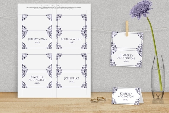 Wedding Place Card Template Download By Diyweddingtemplates Intended For Place Card Size Template