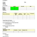 Weekly Project Status Report Template – University Of Minnesota Throughout Weekly Accomplishment Report Template