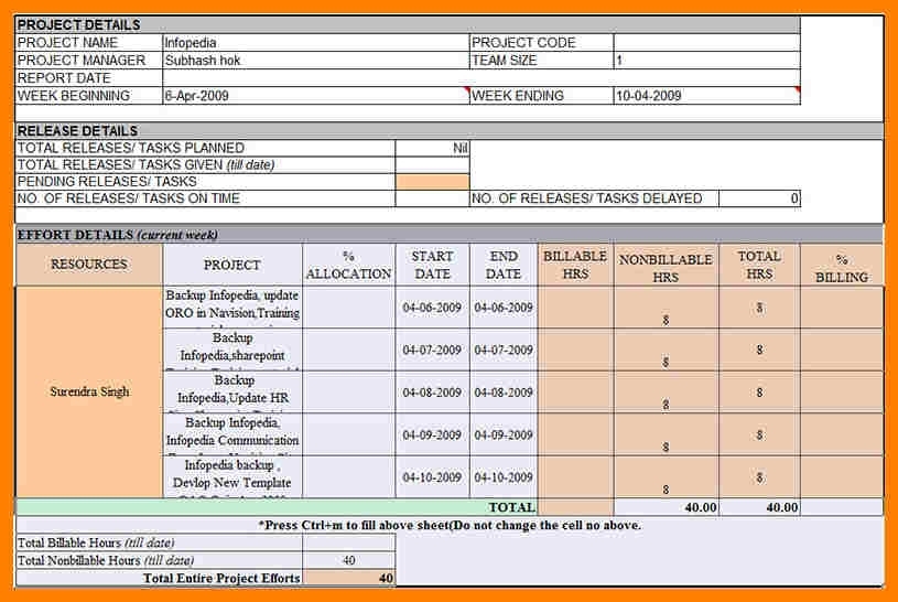 Weekly Status Report Template Excel – Templates Example | Templates Example Within Project Weekly Status Report Template Excel