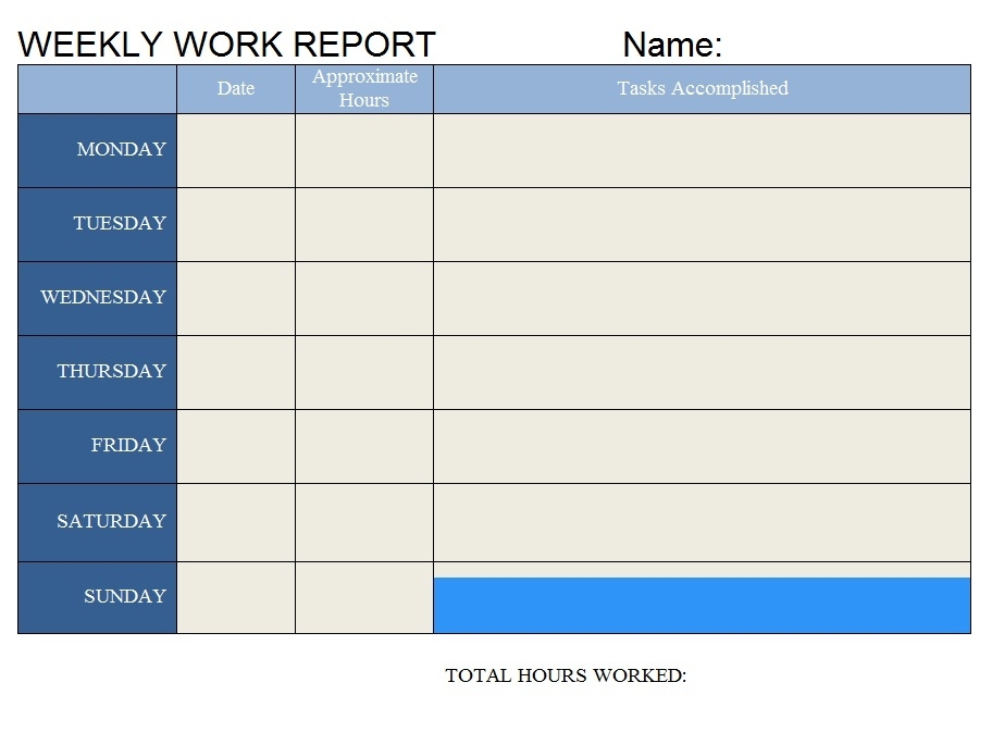 Weekly Work Report Word Template ~ Template Sample With Regard To Microsoft Word Templates Reports