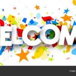 Welcome Banner With Colorful Confetti Stock Vector Image By Regarding Welcome Banner Template