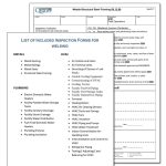 Welding Contractor Inspection Form Sample With Welding Inspection Report Template
